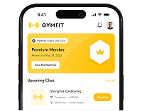 Branded mobile app shown on a phone
