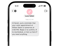 Text-message conversation on a phone